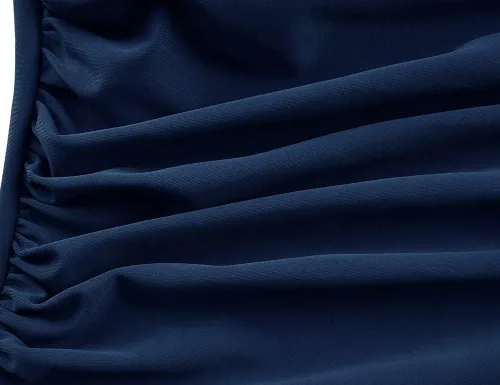 Vista 6 de Hilor Tankini para mujer con volantes fruncidos y cuello en V