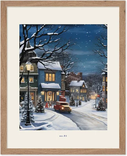 Vista 63 de Poster Master A Holly Jolly - Póster navideño, arte de invierno, diseño de pared moderno, regalo para hombres y mujeres, gran decoración para sala