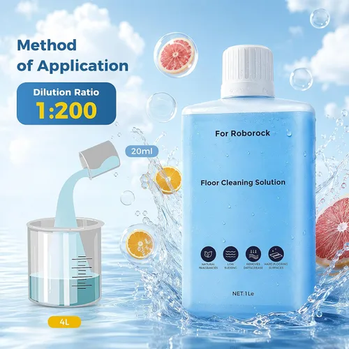 Vista 7 de 2 x 1L Floor Cleaning Solution for Roborock Robot Vacuum & Wet Dry Vacuum