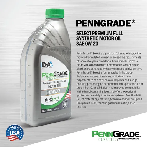 Vista 2 de PENN GRADE 61526, aceite de motor sintético completo Select SAE 0W-20, 1 cuarto de galón (paquete de 12)