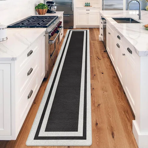 Vista 25 de Tapetes antifatiga para suelo de cocina, tapetes acolchados antifatiga de cocina de 17.3 x 27.5 pulgadas, impermeables, antideslizantes, de pie