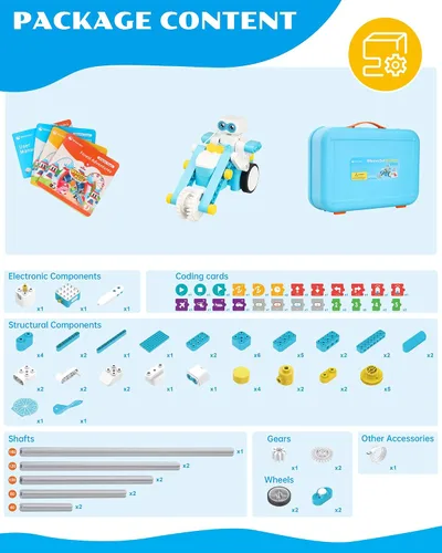 Vista 5 de WhalesBot B3 Pro Kit de Robot de Programación 24-en-1 STEM Juguetes para Niños 4+, Lápiz Inteligente Avanzado y Tarjetas de Programación, Juguetes