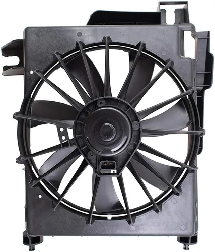 Vista 3 de Ventilador de condensador de CA para Ram 1500 2002-2008 con arnés adaptador, cubierta y motor para Ram 2500 68004163AA CH3113103 2003-2009