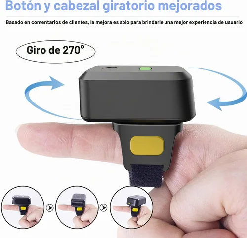 Vista 4 de Escáner de código de barras Bluetooth 2D, mini escáner de código de barras portátil inalámbrico 3 en 1 Bluetooth y USB con cable y 2.4G inalámbrico