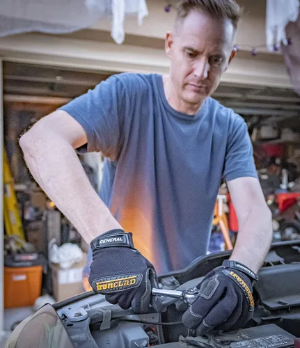 Vista 7 de Ironclad General Utility Work Gloves GUG, All-Purpose, Performance Fit, Durable, Machine Washable (1 Pair) Black