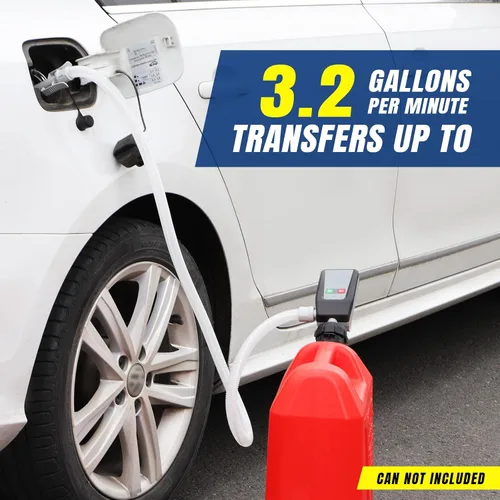 Vista 2 de Bomba de lata de gasolina, bomba de transferencia de combustible/alimentada por CC, bomba de transferencia de combustible de 3.2 GPM con parada