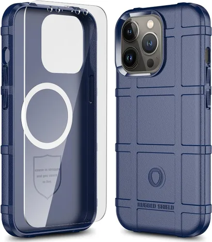 Vista 40 de Funda para iPhone 13, Rugged Shield 8 pies a prueba de caídas TPU Armadura gruesa Funda protectora táctica compatible con iPhone 13 (6.1 pulgadas)
