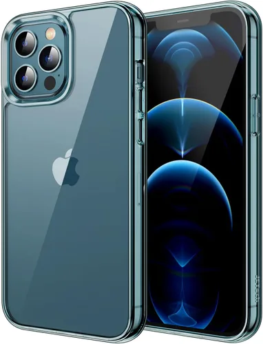 Vista 8 de JETech Funda para iPhone 12 Pro Max, antiamarilleo, color negro Shockproof Protection, Scratch Resistant Hard PC Back, Durable Transparent TPU