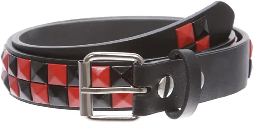 Vista 10 de Cinturón de cuero con tachuelas punk rock de 1 pulgada para niños Negro
