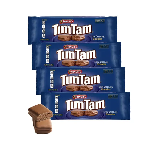 Vista 8 de Arnott's Tim Tam - Galletas de chocolate con leche, sabor original, paquete familiar de 12.9 onzas, auténticas importadas