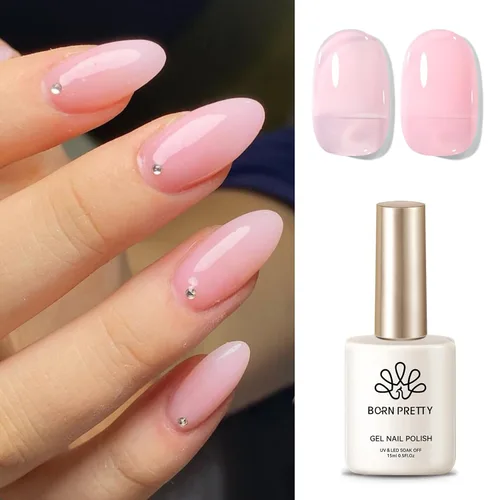 Vista 32 de Born Pretty - Esmalte de gel blanco lechoso, color blanco gelatina