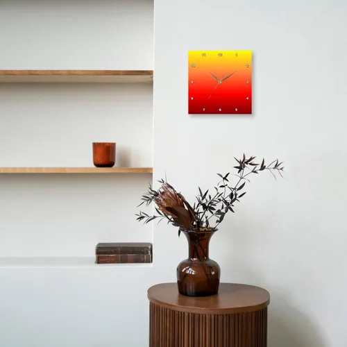Vista 8 de 3dRose Gradiente amarillo brillante, naranja y rojo - Reloj de pared, 10 x 10 pulgadas (DPP_215456_1)