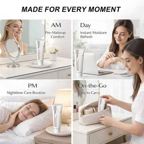 Vista 5 de koridermTime - Crema hidratante todo en uno para el rostro, loción diaria, hidrata, reafirma, reduce las arrugas, centella asiática (Cica) colágeno