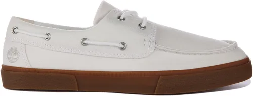 Vista 3 de Timberland Zapato náutico Union Wharf 2.0 Ek+ de 2 ojales para hombre Lienzo Blanco