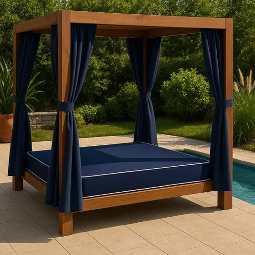 Vista 2 de Colchón impermeable para exteriores de 8 pulgadas, tamaño individual, fácil de limpiar, cómodo colchón de espuma, fabricado en Estados Unidos