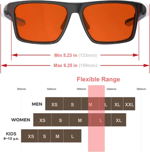 Vista 7 de Gafas de sueño HD P1AS 99.9% con bloqueo de luz azul para juegos que reducen la fatiga ocular y el deslumbramiento, definición de alto contraste