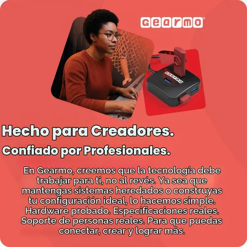 Vista 9 de Gearmo Adaptador serie USB a RS232 de 4 puertos con chipset FTDI – Compatible con Windows 11, 10, 8, 7, Linux y Mac, cuenta con Plug-and-Play sin