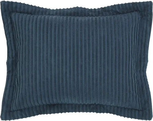 Vista 17 de Better Trends Colchas de Chenille Tamaño Individual, Azul 100% Algodón Chenille Diseño de Rayas Acolchado Cobertor Suave Liviano, 96"x110" con 1