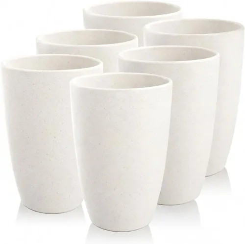 Vista 28 de Vasos de paja de trigo de 16 onzas, vasos de plástico