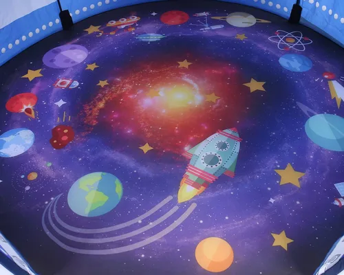 Vista 5 de Tienda de campaña para niños, nave espacial, casa de juegos, para interiores y exteriores, tienda de campaña para niños y niñas, regalo