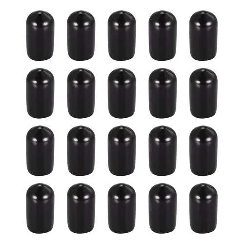 Vista 8 de DMiotech Paquete de 20 protectores de rosca de tornillo negros de identificación de 0.079 pulgadas (0.079 in), tapas de goma para pernos