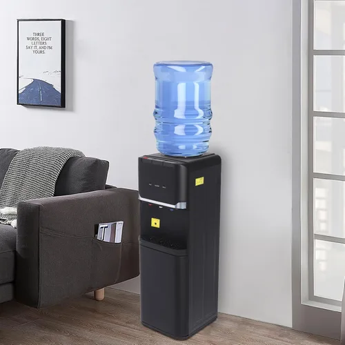 Vista 5 de Dispensador de agua de carga superior para botella de 5 galones con bloqueo de seguridad, agua caliente, fría y cálida, eficiencia energética, ideal