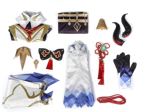 Vista 7 de Genshin Impact Cosplay Jacquard Upgrade Ver Ganyu Aether Zhongli Kaveh Cosplay
