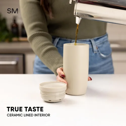 Vista 5 de Simple Modern Wicked Signature Voyager Vaso térmico de café de viaje de 16 oz con tapa de 360° Regalos para mujeres y hombres Taza de café