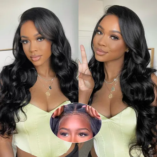 Vista 19 de Peluca de cabello humano ondulado con encaje frontal de 13 x 4, FB30, peluca de cabello humano con reflejos FB30, 200% de densidad, peluca balayage