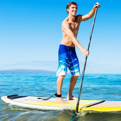 Vista 5 de 2 correas de tabla de surf, correa en espiral, para tabla de remo, para tabla de surf, compatible con SUP Surfing, correa de cuerda de pierna