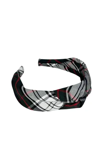 Vista 14 de Diadema anudada de 1.25 pulgadas, uniforme escolar, a cuadros, acolchada, con nudo en la parte superior, diadema de uniforme (cuadros 120)