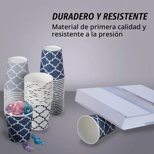 Vista 4 de Clawsoff [Paquete de 300] Vasos de papel de 3 onzas, vasos pequeños para enjuague bucal de 3 onzas, mini vasos de baño desechables, vasos de papel