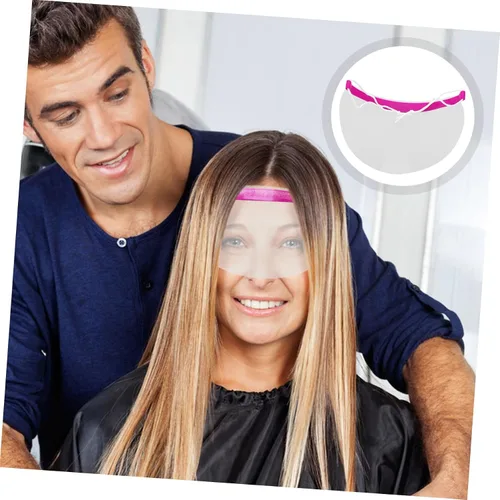 Vista 9 de Ipetboom 50 piezas de corte de pelo Salón, cubiertas de protección de ojos de microblading suave, máscara de visera de seguridad, banda elástica