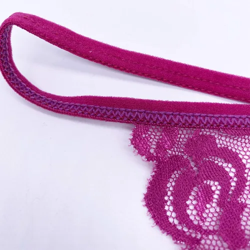 Vista 3 de Paquete de 10 tangas para mujer, tangas de encaje, varios patrones y colores de encaje