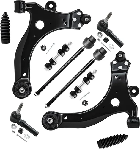 Vista 241 de Detroit Axle - Kit de suspensión delantera de 10 piezas para Chevrolet Trailblazer GMC Envoy 2004-2007 2005 2006 Soportes de brazo de control