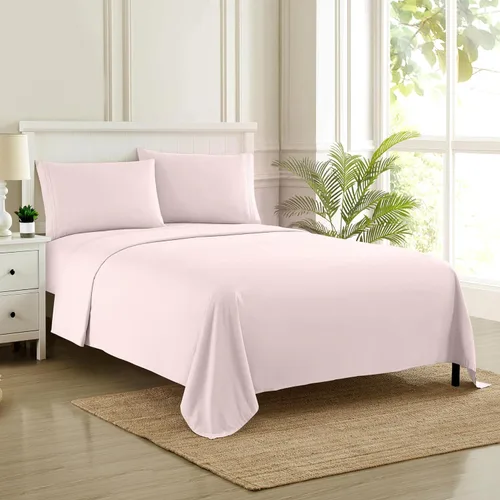 Vista 28 de Juego de sábanas extrasuaves de tamaño individual, ropa de cama transpirable y lujosa con correas elásticas integradas para las esquinas, colección