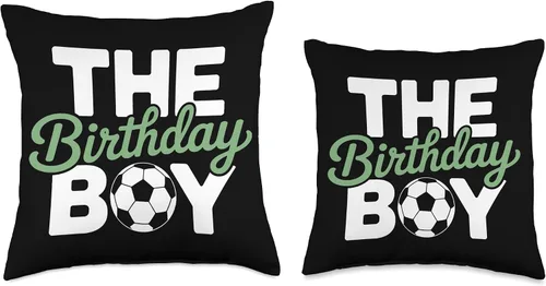 Vista 3 de Soccer Ball The Birthday Boy Soccer Lover Youth Throw Pillow