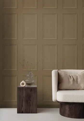Vista 2 de NextWall Stacy Garcia Home - Papel tapiz de madera sintética para despegar y pegar (marrón miel)