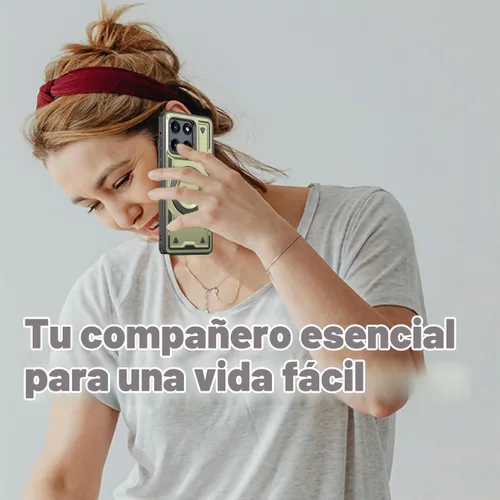 Vista 6 de Funda magnética para Motorola Edge 2025 compatible con MagSafe Support Cargador inalámbrico, para Moto Edge con anillo de soporte, con protector
