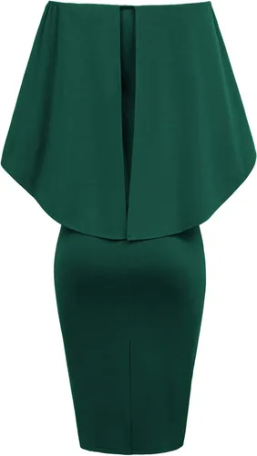 Vista 4 de GRACE KARIN Vestido midi delgado con hombros descubiertos para mujer