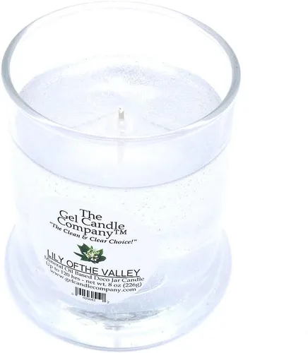 Vista 2 de Aceite mineral perfumado Lily of The Valley a base de hasta 120 horas de 8 onzas, tarro decorativo que se quema limpio e incluso por The Gel Candle