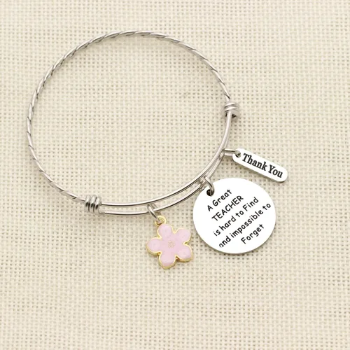 Vista 4 de JQFEN Regalos para profesores, pulsera para profesores, joyería para mujeres, regalos de agradecimiento para el día del profesor, Metal, no conocido