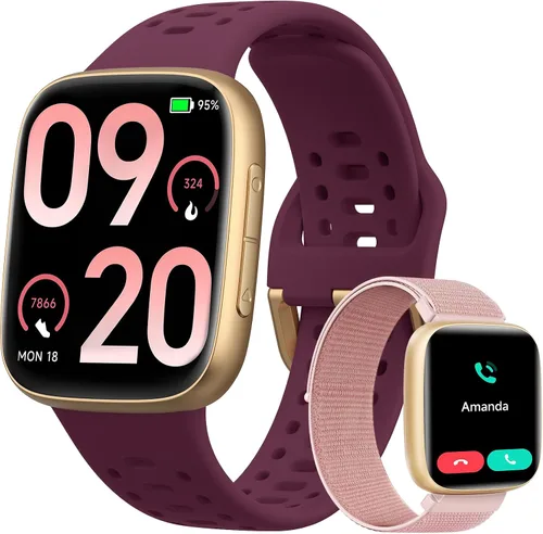 Vista 11 de Fitpolo Smart Watches for Men Android iPhone (2 Bands), [1.85" AMOLED Screen] Smartwatch Fitness Tracker 3ATM Waterproof with Bluetooth Calls, Heart