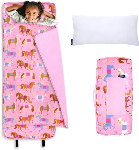 Vista 12 de Wildkin Alfombrilla para Siesta Infantil Original – Cómoda Alfombrilla para Dormir con Almohada, Ideal para Escuela y Viajes Bailarina