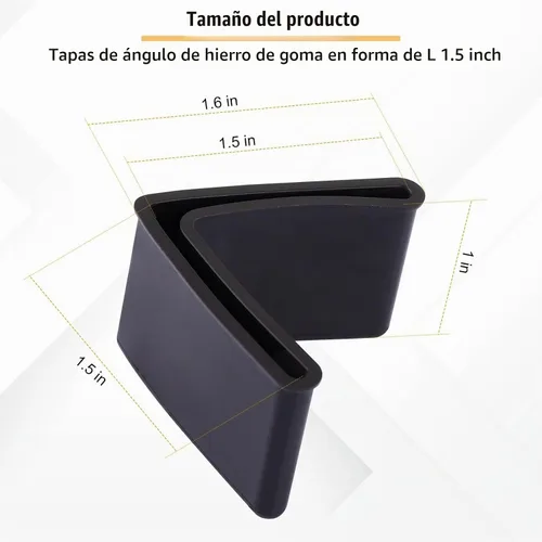 Vista 2 de Fuoequl Protector de guardias de marco de cama 1-1/2" x 1-1/2
