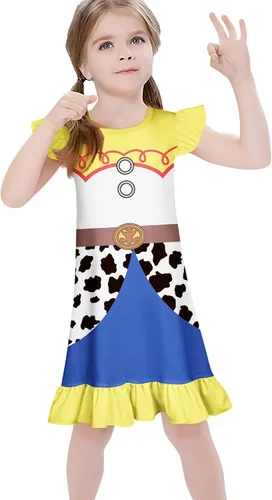 Vista 2 de Emonyna Toy Dress for Girls Toddler Baby Girl Cartoon Dresses 3D Graphic Costume Movie Clothes Outfit Gift 2-6 Years Figures