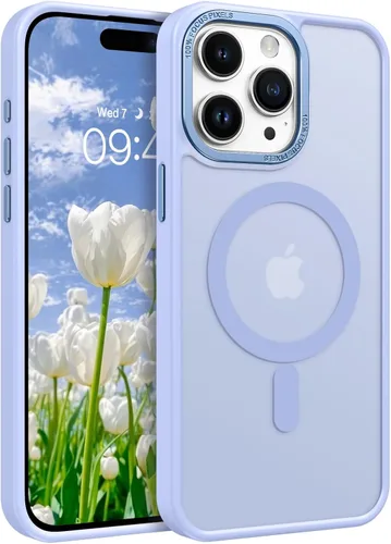 Vista 15 de BENTOBEN Funda magnética para iPhone 15 Pro Max, compatible con MagSafe, translúcida mate, esmerilada, antihuellas, delgada, a prueba de golpes