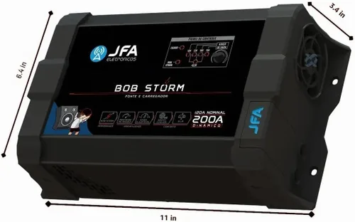 Vista 4 de JFA BOB Storm Fuente de alimentación y fuente automotriz cargador 200 amperios SCI Bivolt Slim Shape Smart Cooler