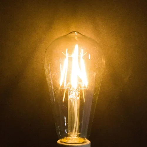 Vista 5 de Simba Lighting Bombillas LED Edison ST21 (ST64) de filamento vintage (ST64) (paquete de 6) de 4 W, regulable, equivalente a 40 W, vidrio