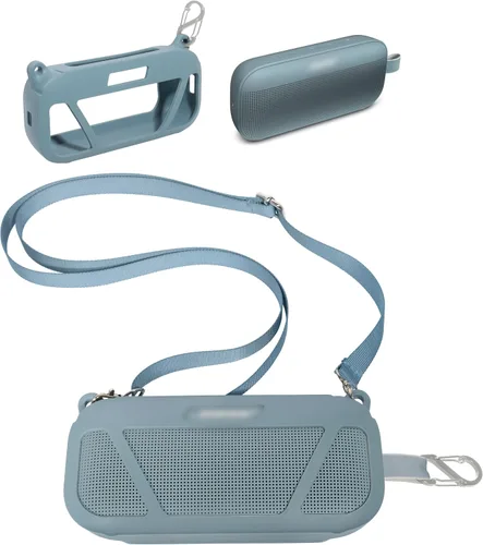 Vista 4 de Cubierta de silicona para altavoz portátil Bose SoundLink Flex Bluetooth (negro)